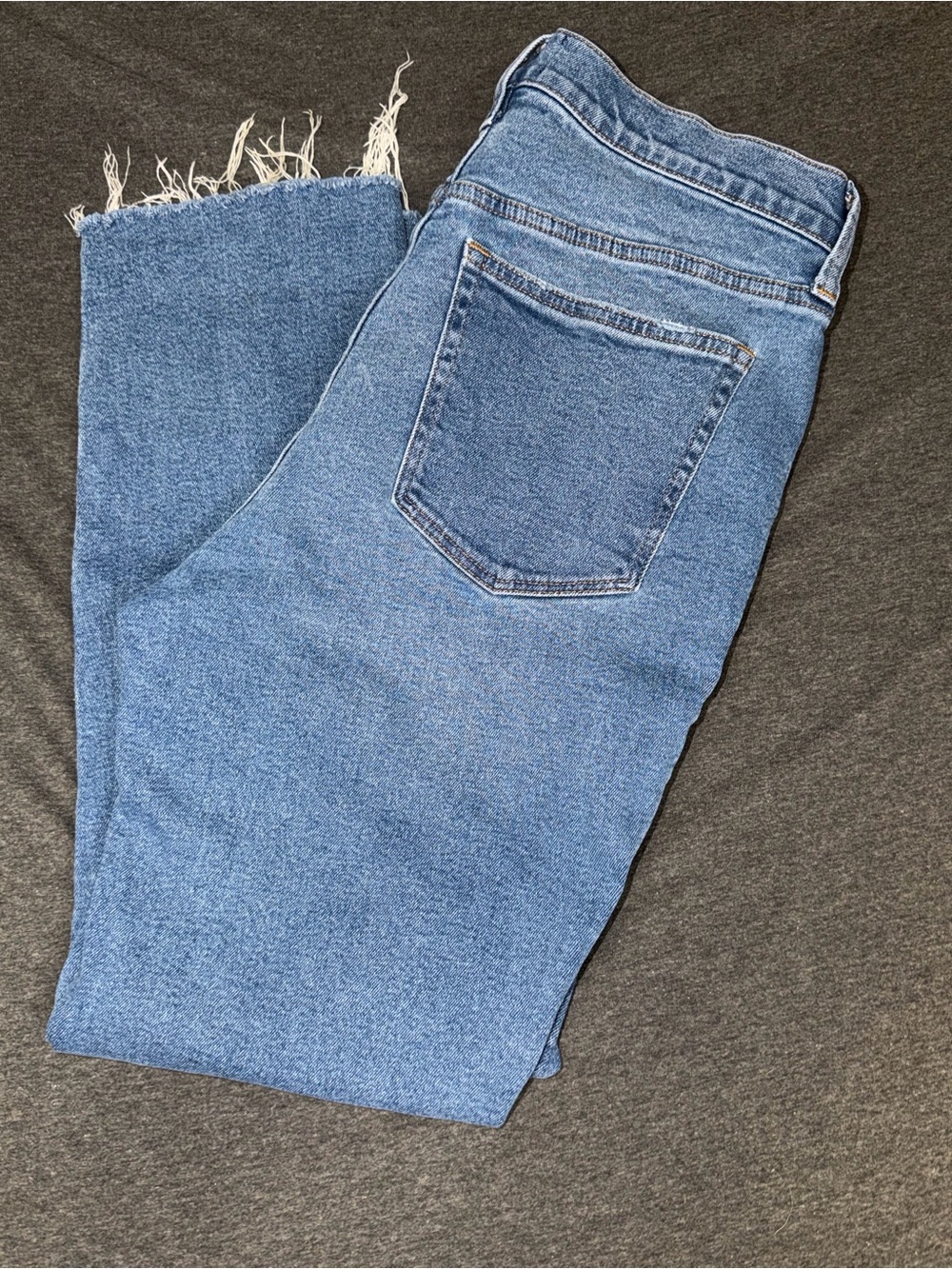 J. Crew Cropped Raw-Hem Ankle Jeans in Medium Blue Size 29